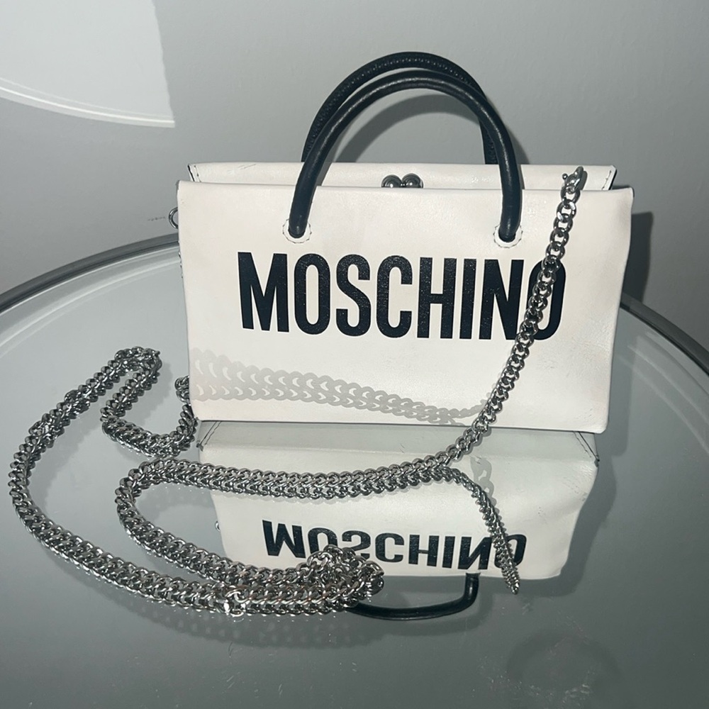MOSCHINO Leather Crossbody Purse